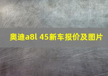 奥迪a8l 45新车报价及图片